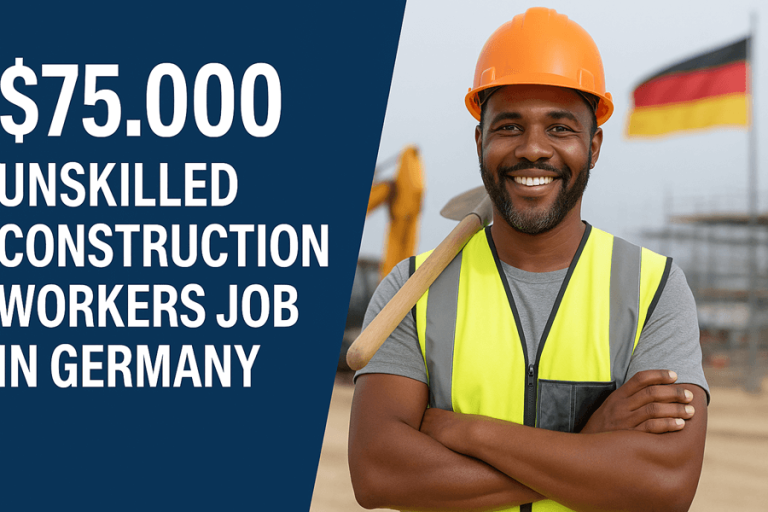 $75,000 Unskilled Construction Workers Job in Germany with Visa Sponsorship